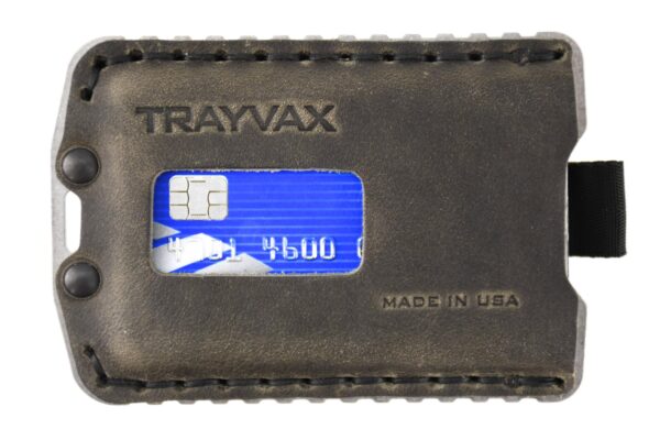 Trayvax Ascent Wallet Raw and Grey Slim Minimalist Wallet