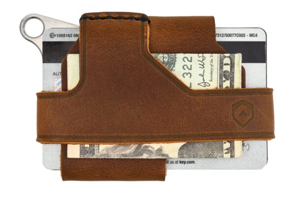 Trayvax Contour Minimalist EDC Wallet Raw and Tobacco Brown