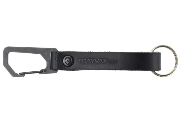 Trayvax Keyton Clip Carabiner Keychain Black and Black