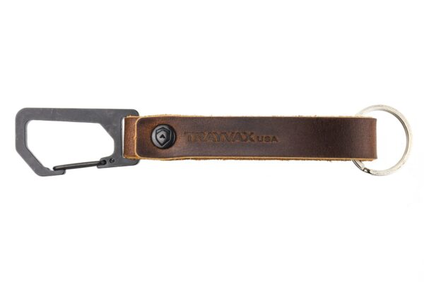Trayvax Keyton Clip Carabiner Keychain Black and Mississippi Mud