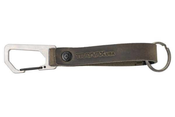 Trayvax Keyton Clip Carabiner Keychain Raw and Grey