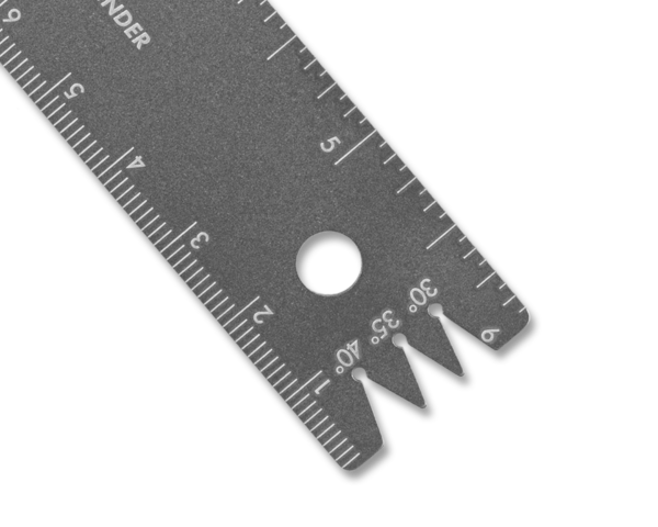 Titanium Ruler + Knife Angle Finder