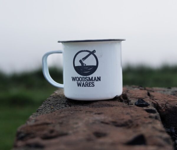 Woodsman Enamel Mug White